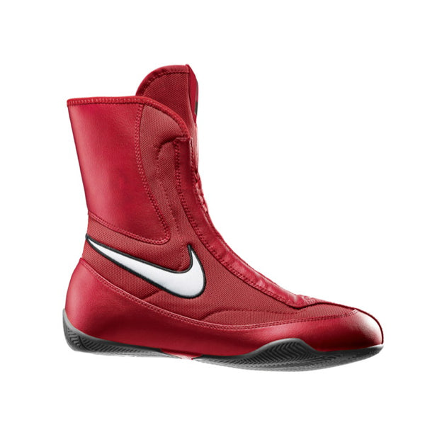 Red and white nike boxing boots online