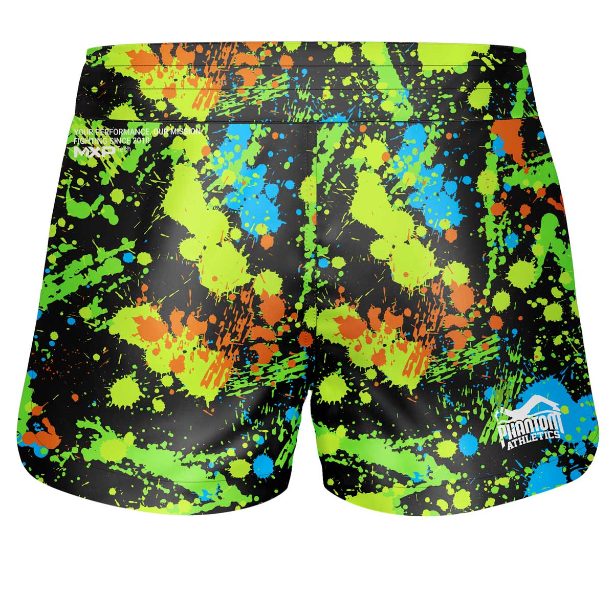 Die FUSION Splatter Black Neon Shorts kombinieren Flexibilität und Stabilität und sind ideal für Grappling, Nogi und Ringen. Das strapazierfähige Material und das schwarze Design mit Neonakzenten bieten Komfort und Bewegungsfreiheit bei dynamischen Kampfsportarten.