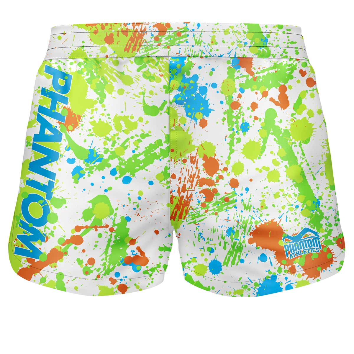 Die Fightshorts FUSION Splatter White Neon von Phantom Athletics sind ideal für Kampfsportarten wie MMA, Muay Thai und BJJ und bieten mit elastischem Bund und Kordelzug sicheren Halt. Das auffällige Design in Weiß und Neon sorgt für einen markanten Look im Training und Wettkampf.