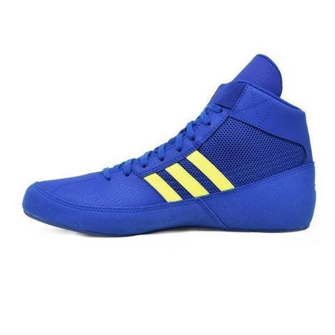 Adidas Ringerschuhe Havoc in Blau / Gelb. 
Ein leichter und einfacher Ringerschuh für Anfänger und Fortgeschrittene. Mit Top Qualität und einer tollen Leistung auf der Matte. Code: 2473