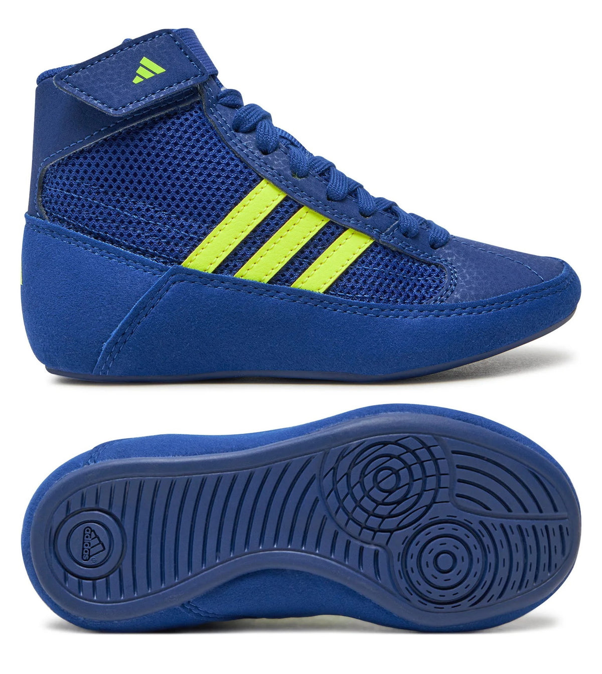 Adidas Ringerschuhe für Kinder - Super Qualität und Stabilität auf der Matte. In der Farbe Blau/Gelb. Code: 7637