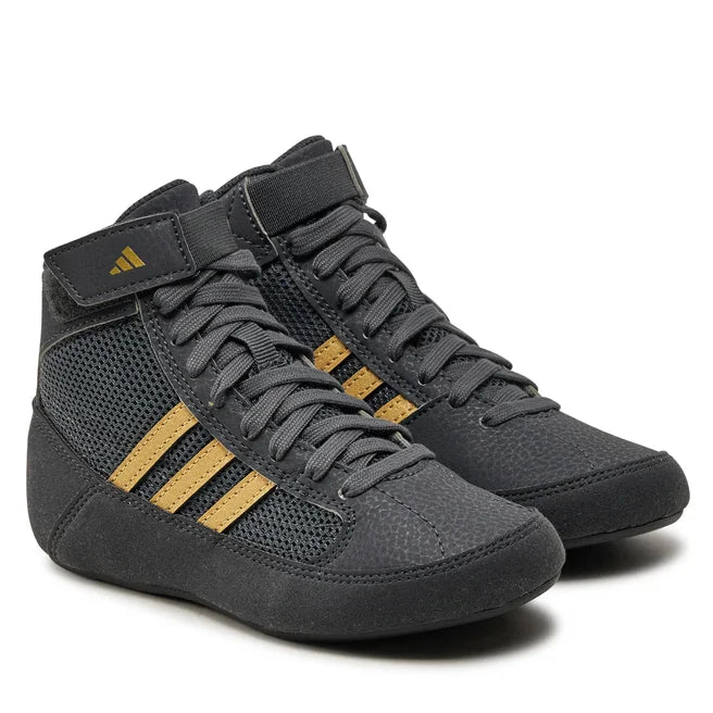 Adidas Ringerschuh für Kinder in schwarz/gold. Super Qualität und Passform speziell für Kinderfüße. Code: 6872