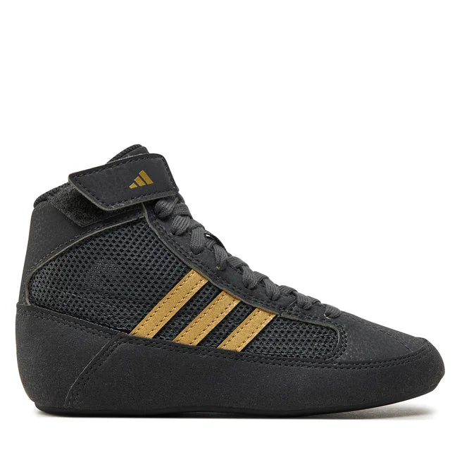 Adidas Ringerschuh für Kinder in schwarz/gold. Super Qualität und Passform speziell für Kinderfüße. Code: 6872