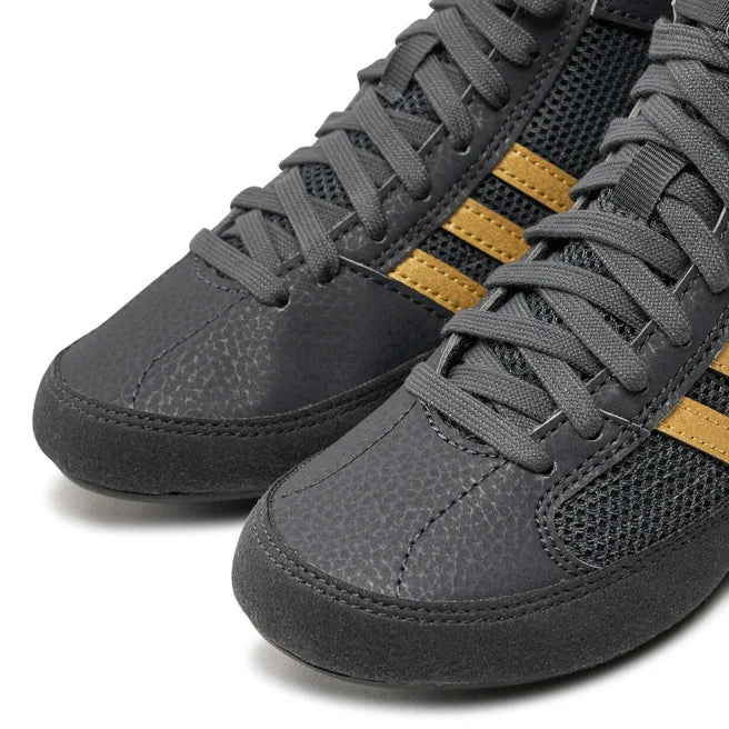 Adidas Ringerschuh für Kinder in schwarz/gold. Super Qualität und Passform speziell für Kinderfüße. Code: 6872