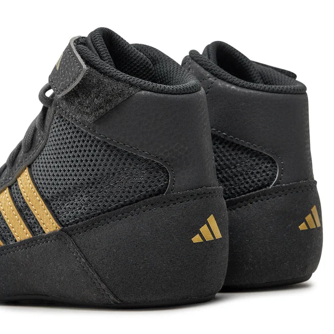 Adidas Ringerschuh für Kinder in schwarz/gold. Super Qualität und Passform speziell für Kinderfüße. Code: 6872