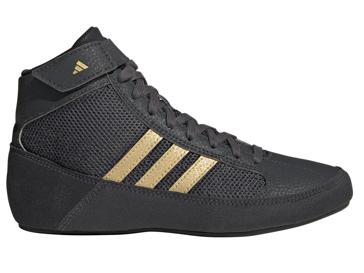 Adidas Ringerschuh für Kinder in schwarz/gold. Super Qualität und Passform speziell für Kinderfüße. Code: 6872