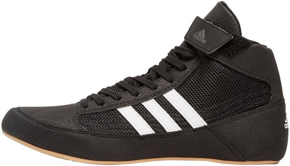 Adidas Ringerschuhe für Kinder. Der Adidas Havoc gilt als einer der besten Ringerschuhe für Nachwuchsringer. Mit einer griffigen Sohle und einem Klettverschluss am Knöchel, der die Schuhbänder gut hält.