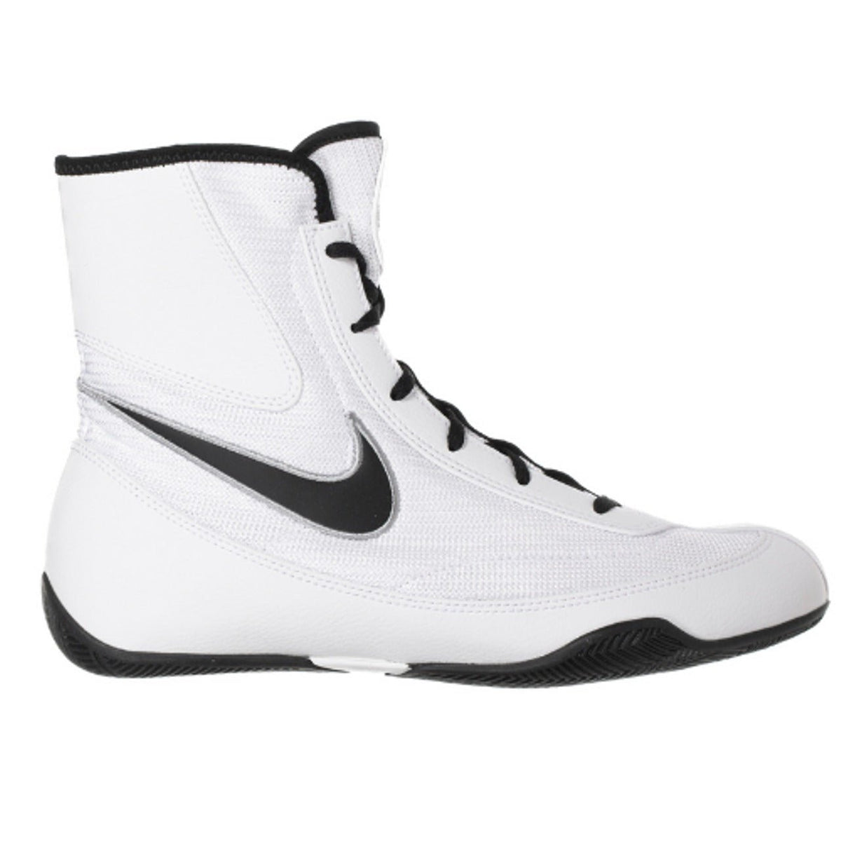 Boxschuhe NIKE Machomai 2 - Weiß - SE-321819-100

Leichter und kompromißloser Boxschuh für alle die mehr aus Ihrem Boxen herausholen wollen. Direkte Kraftübertragung für schnelle Beinarbeit.
In weiß mit schwarzer Sohle und Schuhbändern.