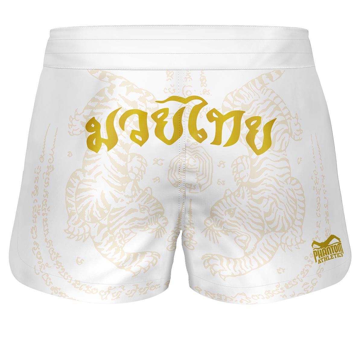 Fightshorts FUSION Muay Thai - Weiß/Gold