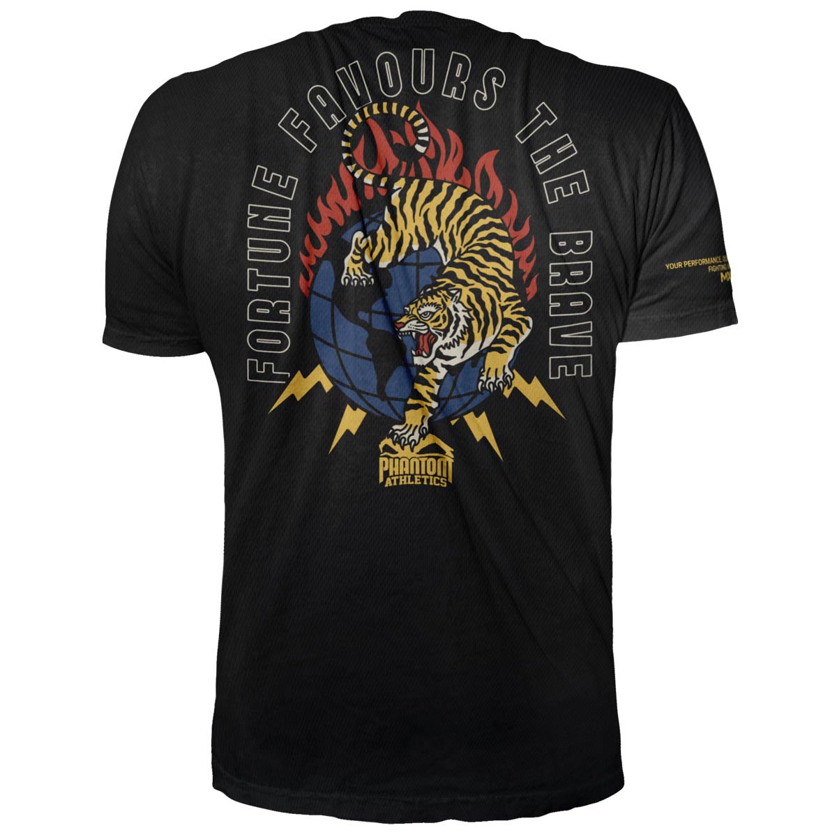 Phantom EVO Shirt im Tiger Domination Design – Atmungsaktives und reißfestes Trainingsshirt aus MXP-Tech Material, perfekt für MMA, Muay Thai und Grappling.