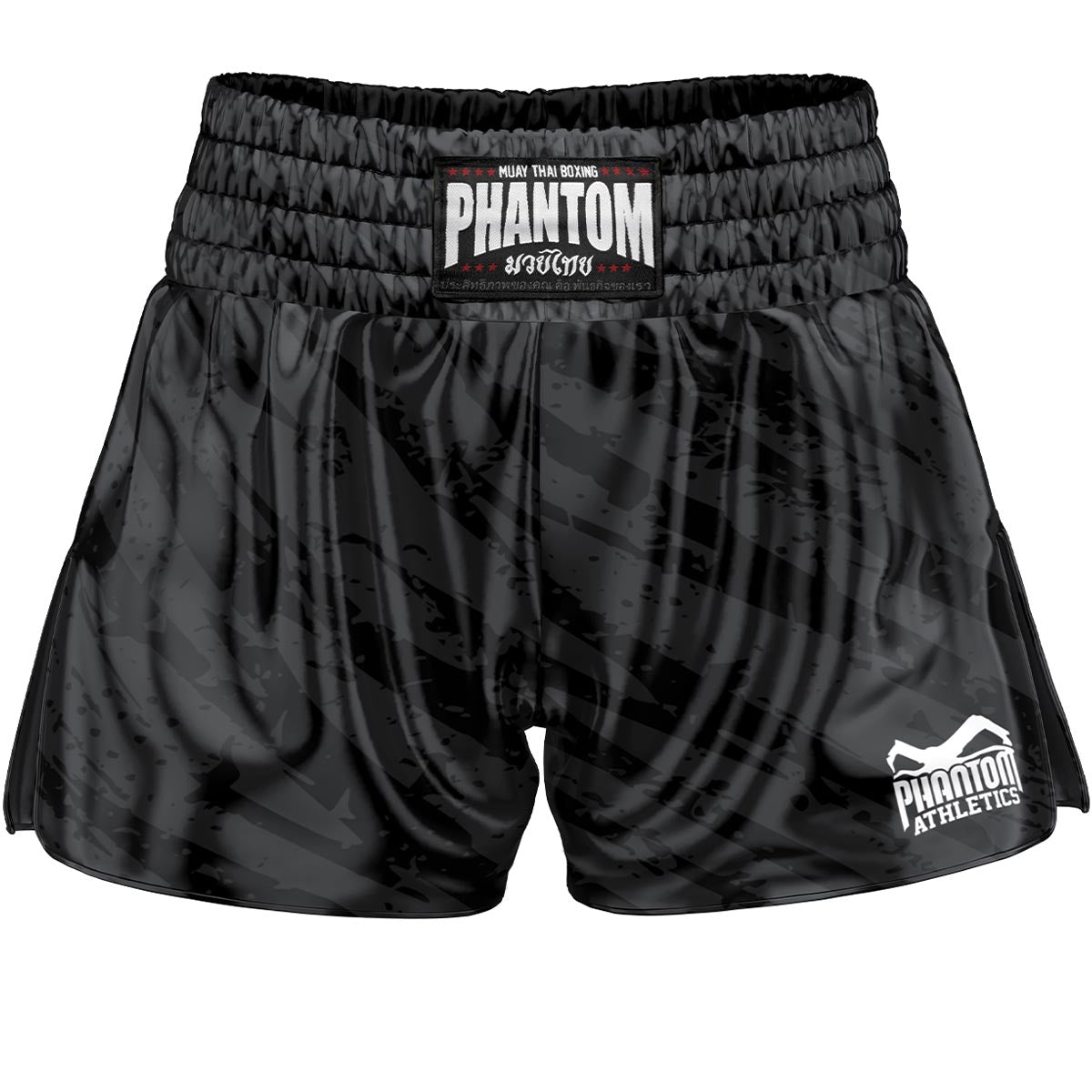 Phantom Athletics Muay Thai Shorts Camo Tiger Grau – Leichte und flexible Shorts mit ergonomischem Schnitt für maximale Bewegungsfreiheit im Training und Kampf. Ideal für Muay Thai und Kickboxen.