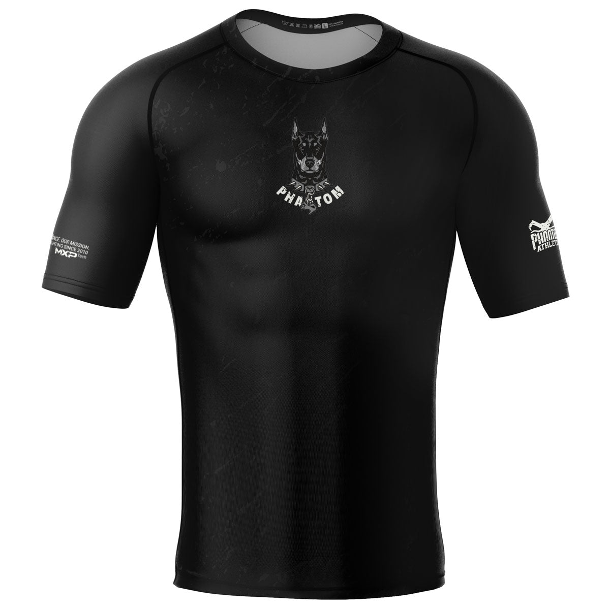 Phantom MMA Rashguard für deinen Kampfsport. Überragende Qualität und Tragekomfort vom Marktführer. Hier im brandneuen schwarzen Dobermann Design.