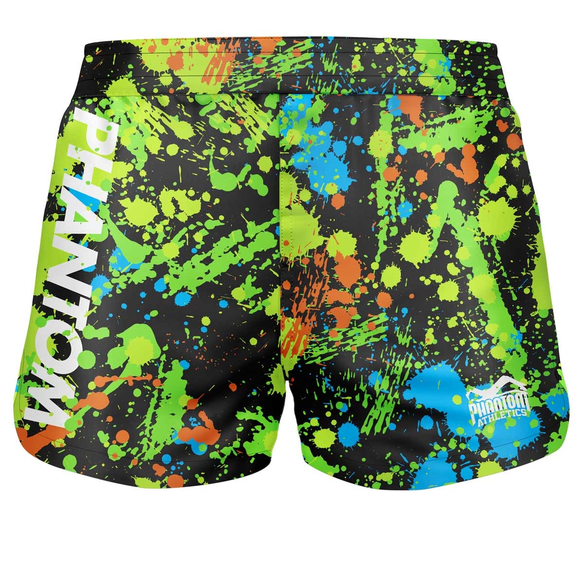 Die über dem Knie endenden Fightshorts FUSION Splatter kombinieren eine sportliche Passform mit einem auffälligen Design und sind ideal für Kampfsportler in MMA und Muay Thai. Sie bieten die perfekte Mischung aus Flexibilität und Stabilität für jede Trainingseinheit.