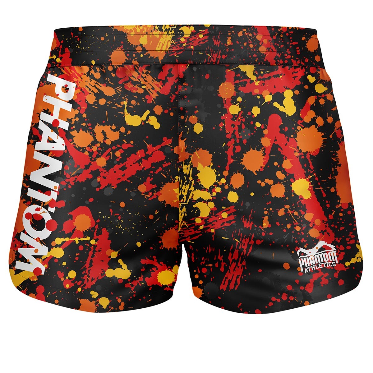 Die FUSION Splatter Red Shorts sind aus strapazierfähigem Material gefertigt und bieten maximale Bewegungsfreiheit und Flexibilität für anspruchsvolle Kampfsportarten wie Grappling, Nogi und Ringen. Das Design unterstützt dynamische Bewegungen im Sparring und Wettkampf.