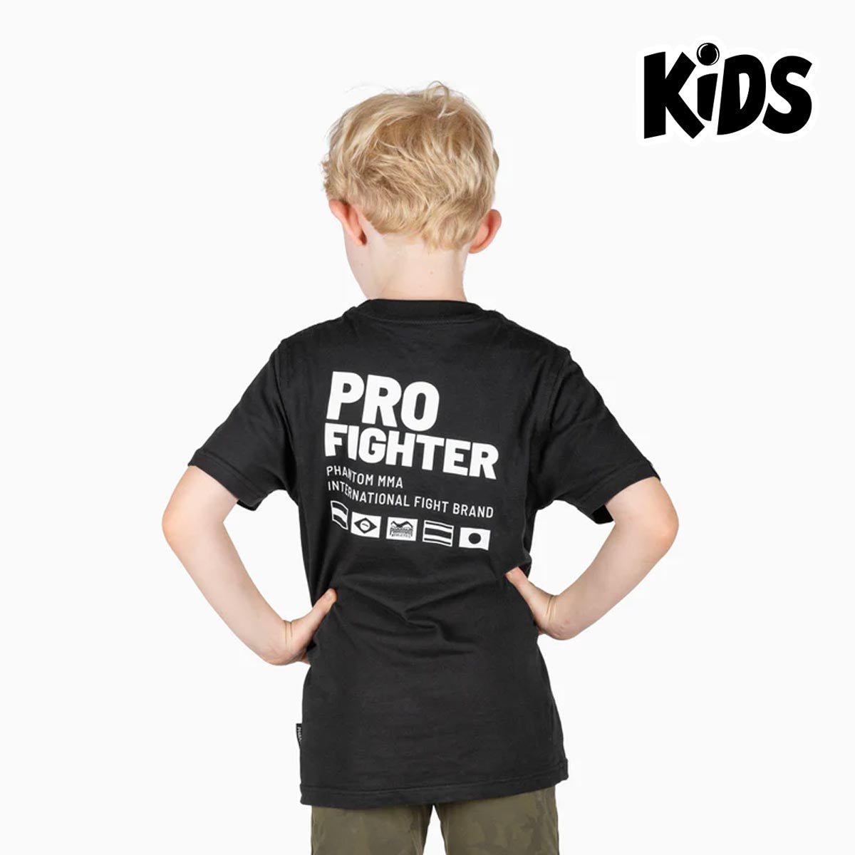 Kinder T-Shirt Pro Fighter - Schwarz