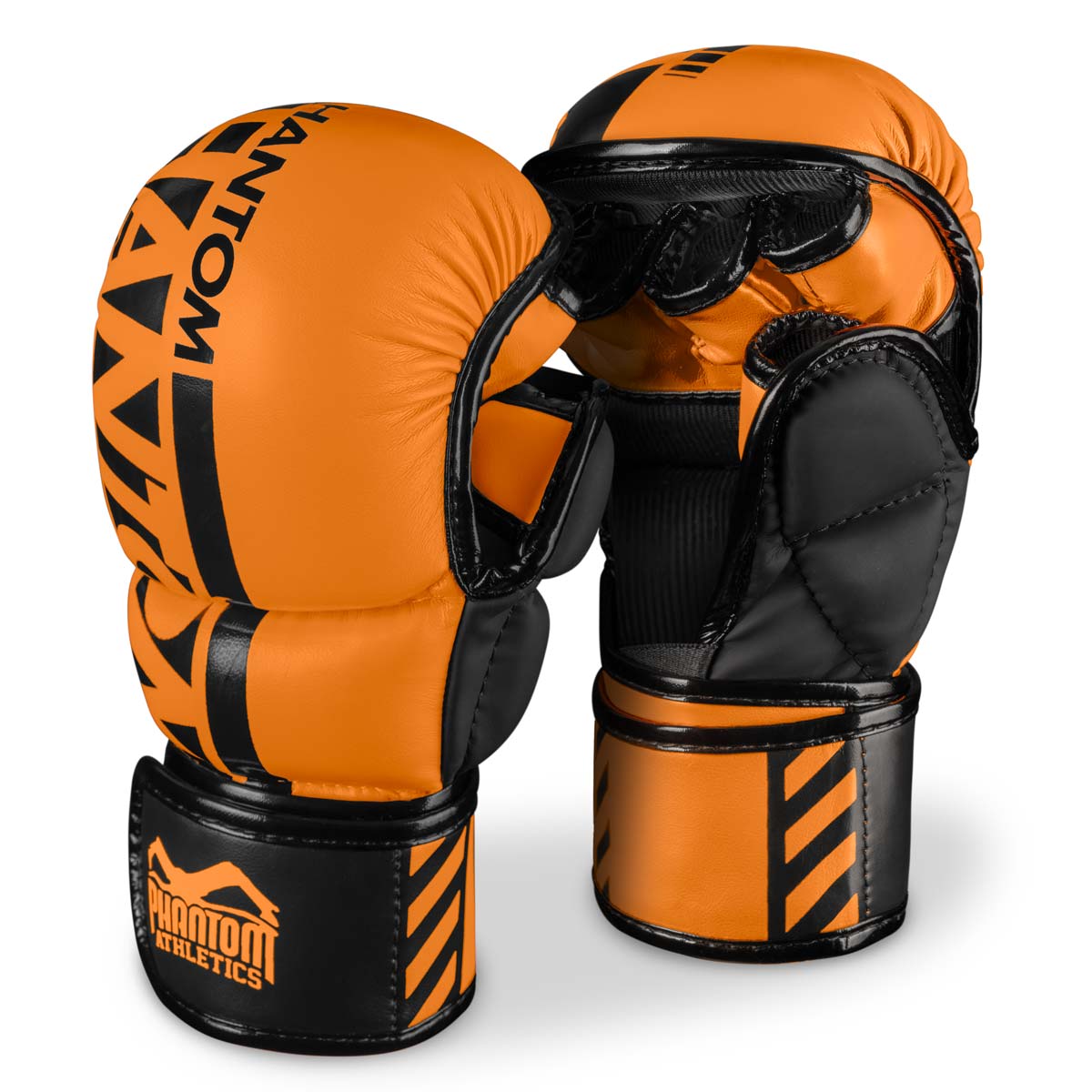 Phantom APEX NEON MMA Sparring Handschuhe. Hochwertige Boxhandschuhe für deinen Kampfsport. Perfekte Verarbeitung machen diese MMA Gloves ideal für Training, Sparring und Wettkampf. Perfekt für MMA Krav Maga oder Muay Thai. Hier in Neon Orange.