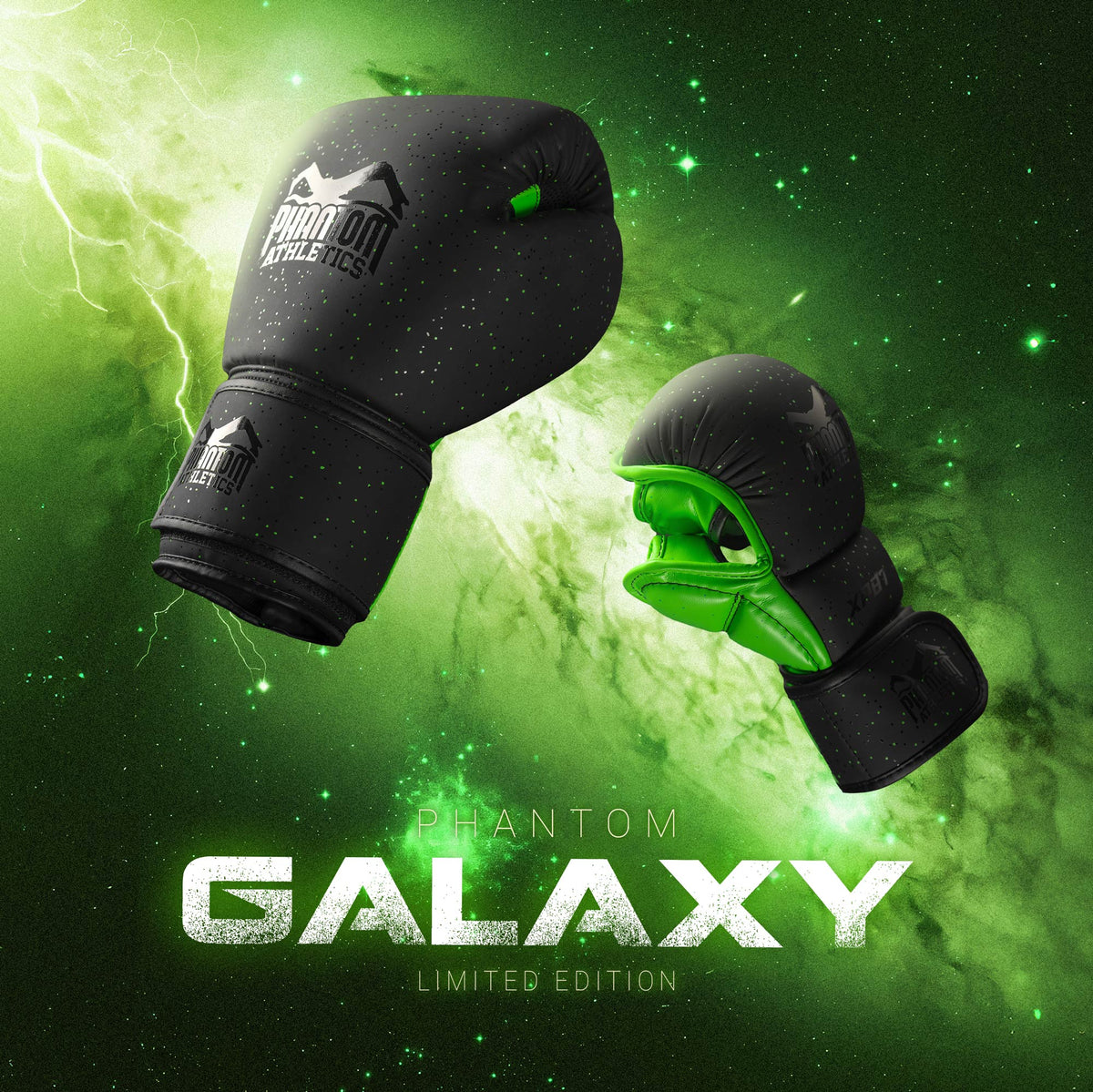 MMA Sparring Gloves Galaxy von Phantom Athletics – Mit ihrem leichten und flexiblen Design bieten diese MMA-Handschuhe idealen Schutz und Komfort. Perfekt für Sparring und Grappling, mit verstärkter Polsterung für intensive Trainingseinheiten.