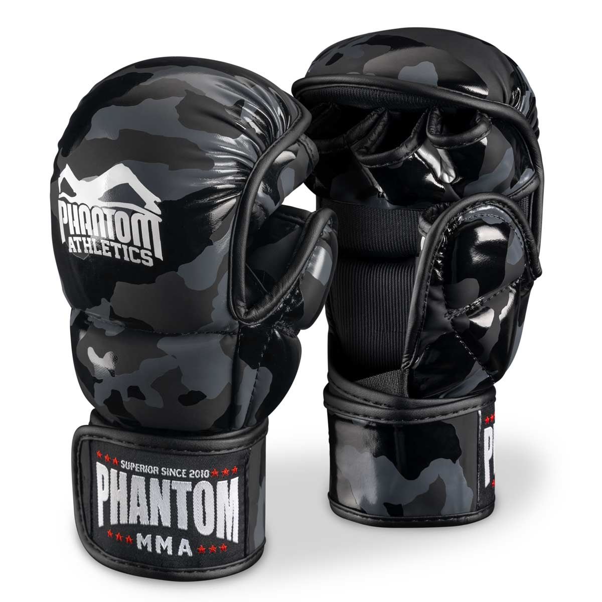 Die APEX Camo MMA Sparring Handschuhe von Phantom Athletics bieten mit ihrer dicken Polsterung optimalen Schutz für intensives MMA-Training und Sparring. Diese Kampfsportausrüstung schützt Knöchel und Handgelenke zuverlässig und ist speziell für Mixed Martial Arts konzipiert.