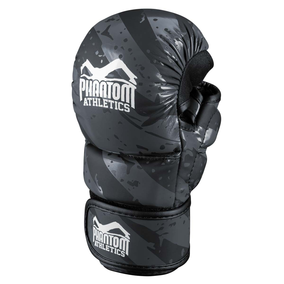 Phantom Athletics MMA Sparring Gloves Camo Tiger Grau – Robuste Handschuhe mit offener Fingerkonstruktion für volle Bewegungsfreiheit. Entwickelt für präzises Greifen und Schlagen.