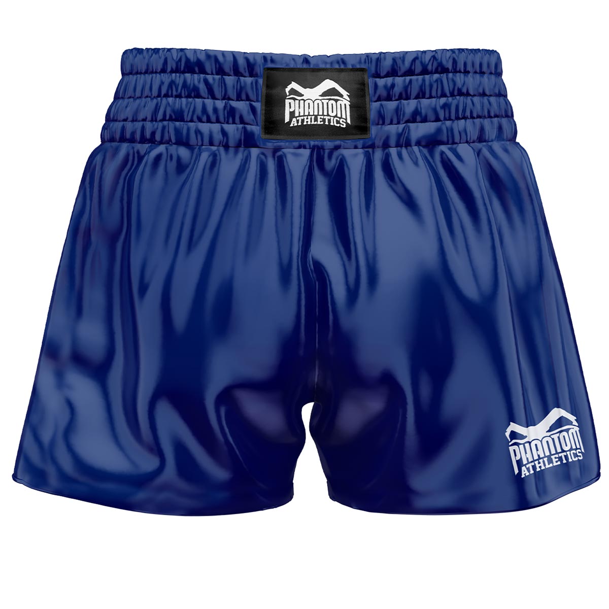 Die neuen Phantom Muay Thai Shorts. Überragende Qualität, Passform und Tragekomfort machen diese Thaishorts zur ersten Wahl für Training und Wettkampf. Im klassischen Muay Thai Stil mit hohem Bund, weit geschnittenen Beinen und glänzendem Material. Ideal für alle Kampfsportler und speziell Thaiboxer. Hier im schlichten Team Design in schönem Dunkelblau.