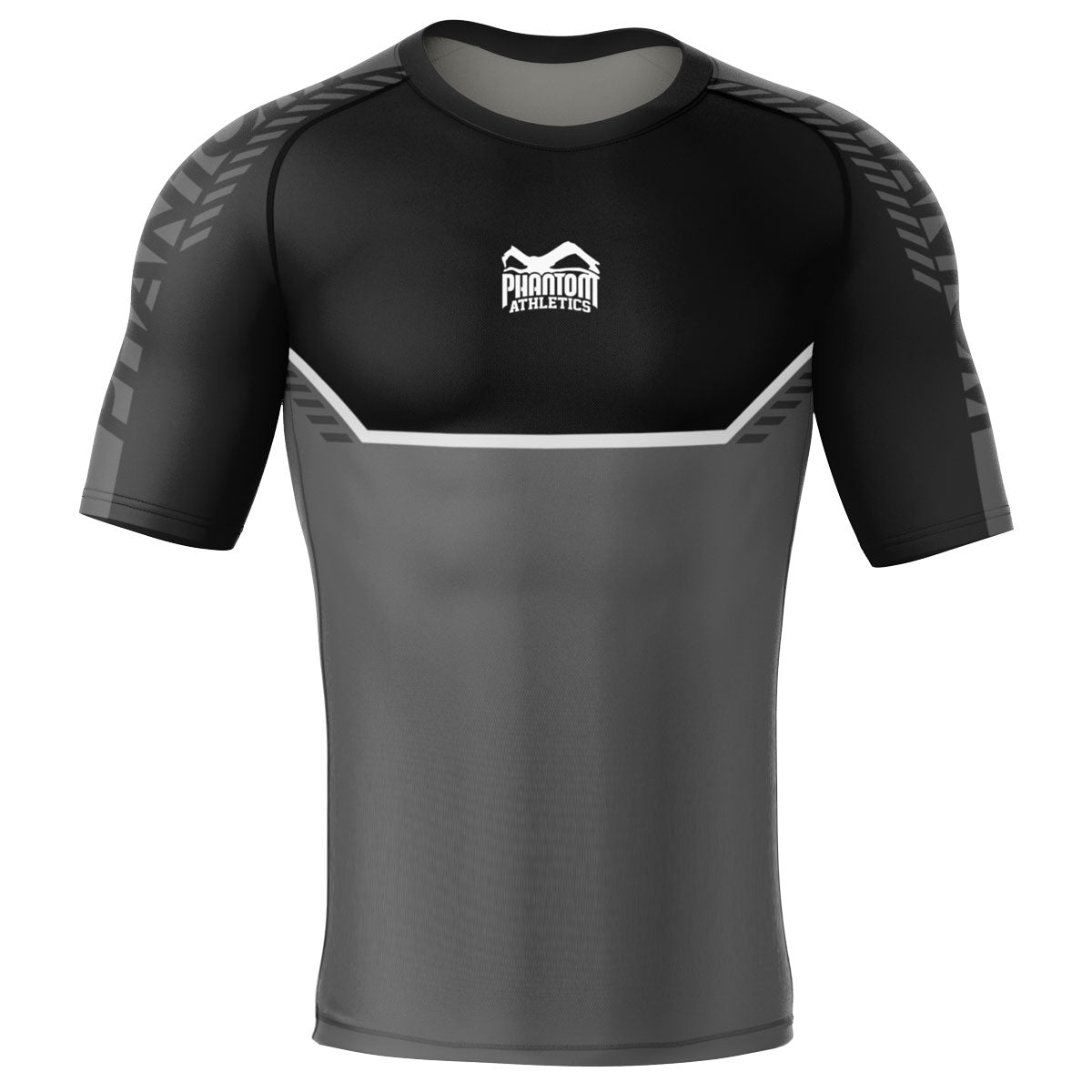 Phantom Athletics Evo Apex Rashguard Grau – Eng anliegendes, atmungsaktives Rashguard für optimalen Support und Bewegungsfreiheit. Perfekt für intensives Training und Wettkämpfe.