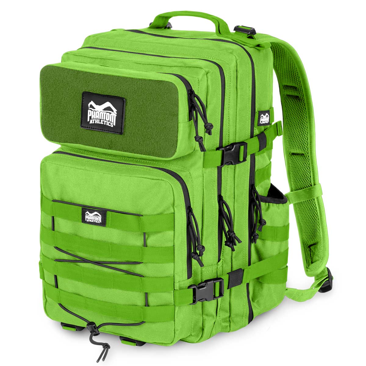 Praktischer Rucksack von Phantom Athletics in Neon-Grün, ideal für Kampfsportler und Fitnessbegeisterte. Hochwertige Verarbeitung und durchdachtes Design bieten optimalen Stauraum für Trainingsequipment und Alltag.