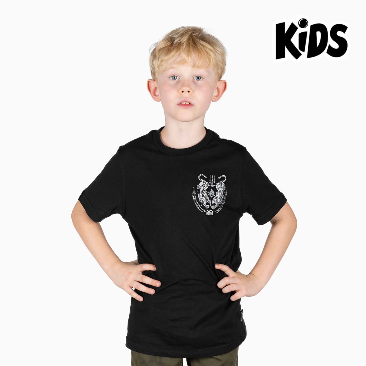 Kinder T-Shirt Sak Yant - Schwarz