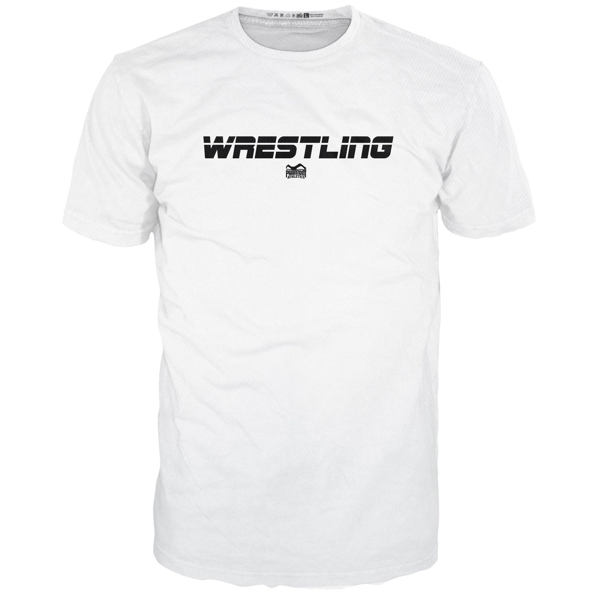 Phantom Athletics Trainingsshirt aus der Evo Wrestling White Kollektion, ideal für Kampfsportarten wie Ringen und MMA. Atmungsaktives Material sorgt für maximalen Komfort bei intensiven Trainingseinheiten.