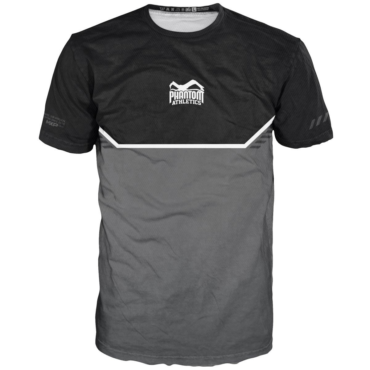 Hochwertiges Phantom Athletics Shirt Evo Apex Black, ideal für Kampfsportler. Dynamisches Design und atmungsaktive Materialien unterstützen intensive Workouts.