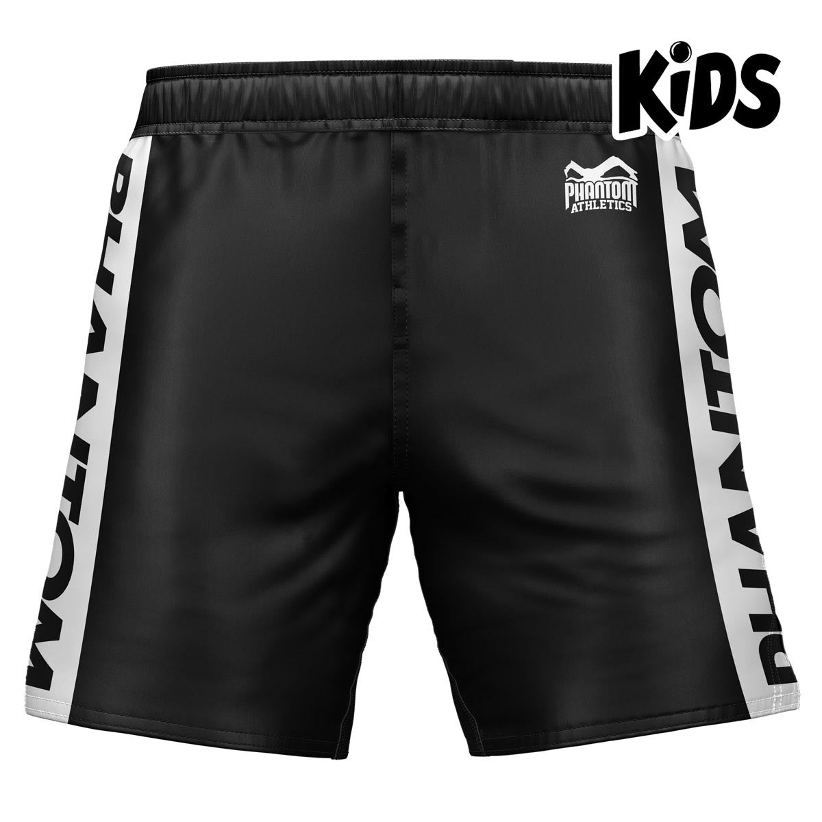 Kinder Fightshorts EVO Apex von Phantom Athletics, ideal für junge Kampfsportler. Diese robusten und leichten Shorts bieten maximale Bewegungsfreiheit und Komfort für MMA, Grappling und Kickboxen.