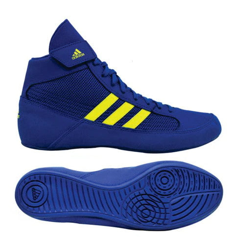 Adidas Ringerschuhe Havoc in Blau / Gelb. 
Ein leichter und einfacher Ringerschuh für Anfänger und Fortgeschrittene. Mit Top Qualität und einer tollen Leistung auf der Matte. Code: 2473