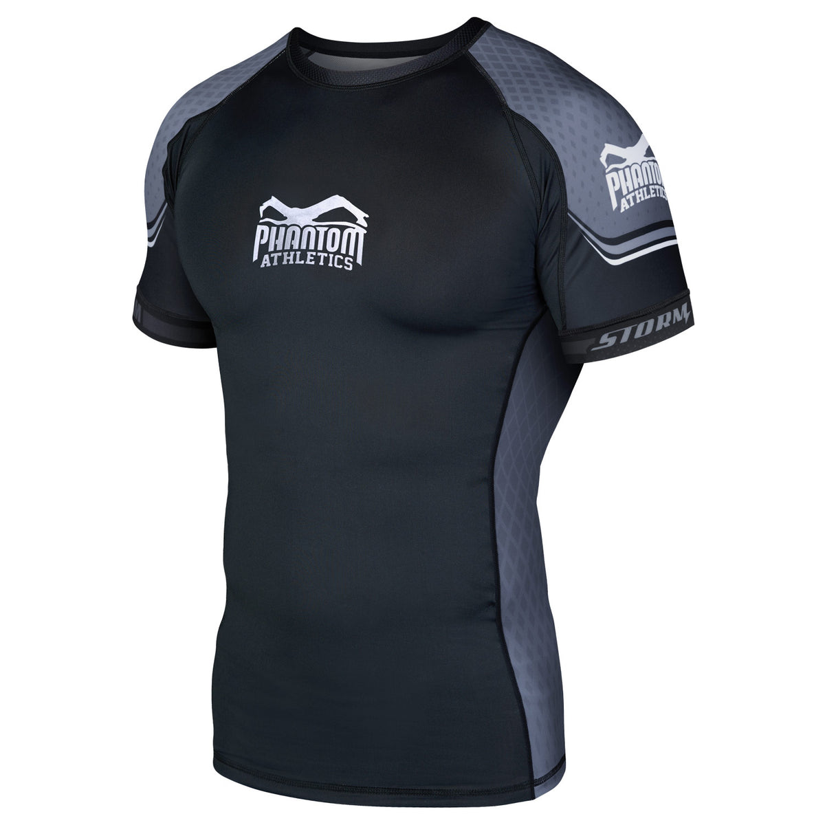 Storm Nitro Rashguard von Phantom Athletics – funktionelles Kurzarm-Kompressionsshirt für BJJ, MMA und Ringen. Unterstützt Muskelaktivität und bietet reibungslosen Komfort.