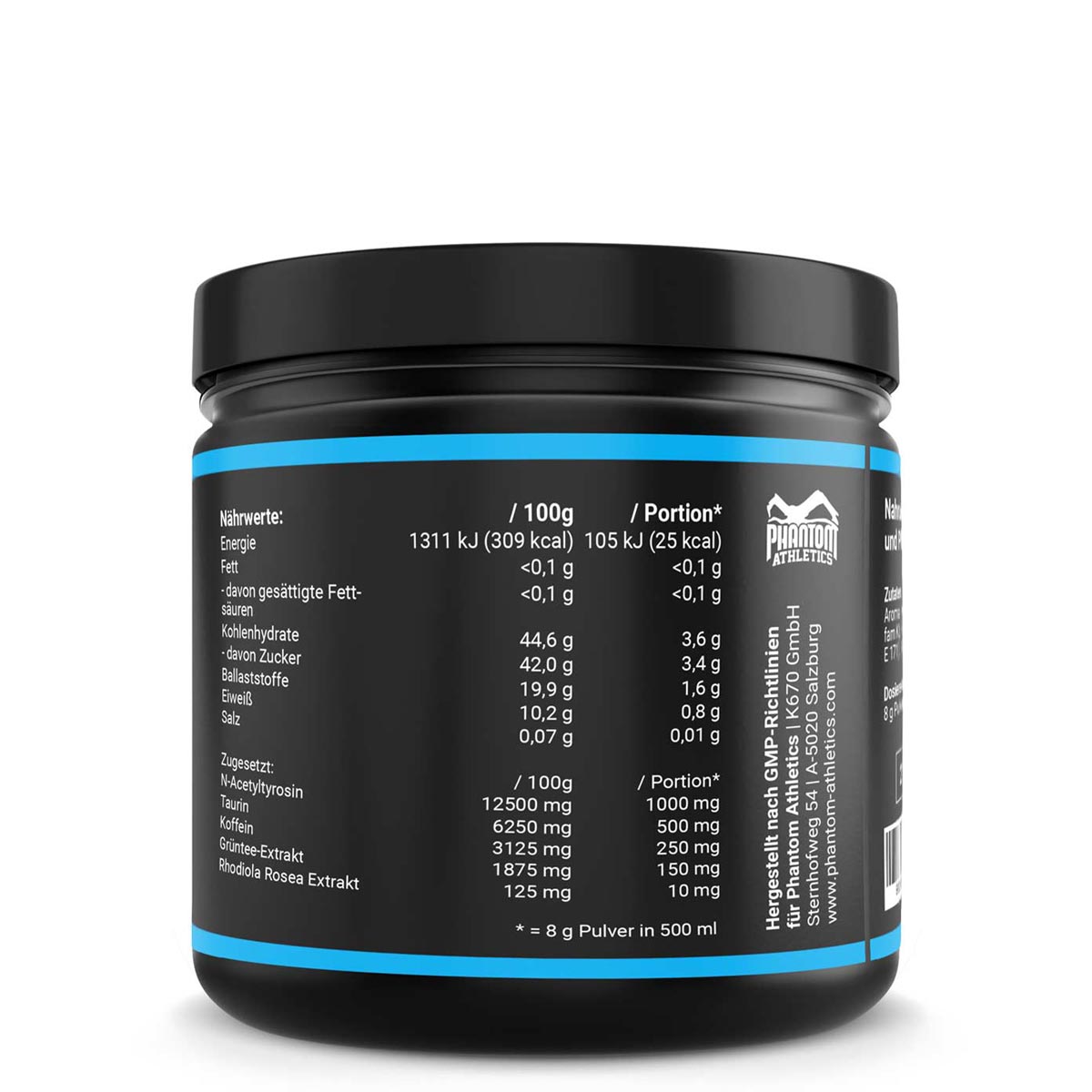 Phantom TAKEDOWN Pre-Workout Booster für mehr Power im Kampfsport mit hochwertigen Inhaltsstoffen und jeder Menge Koffein.