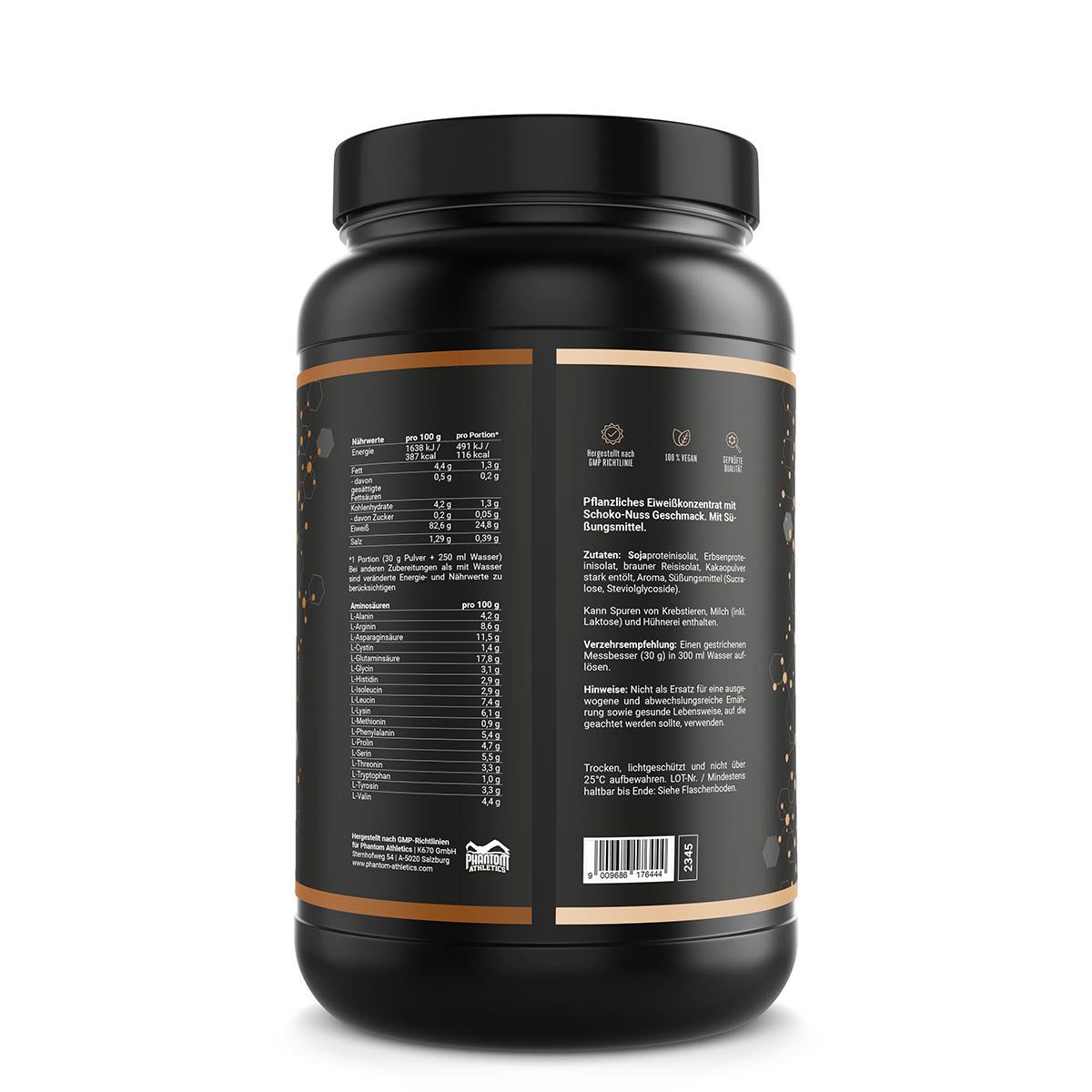 Phantom FIGHT Protein für Kampfsportler mit Schoko Nuss Geschmack und hochwertigen Inhaltsstoffen.