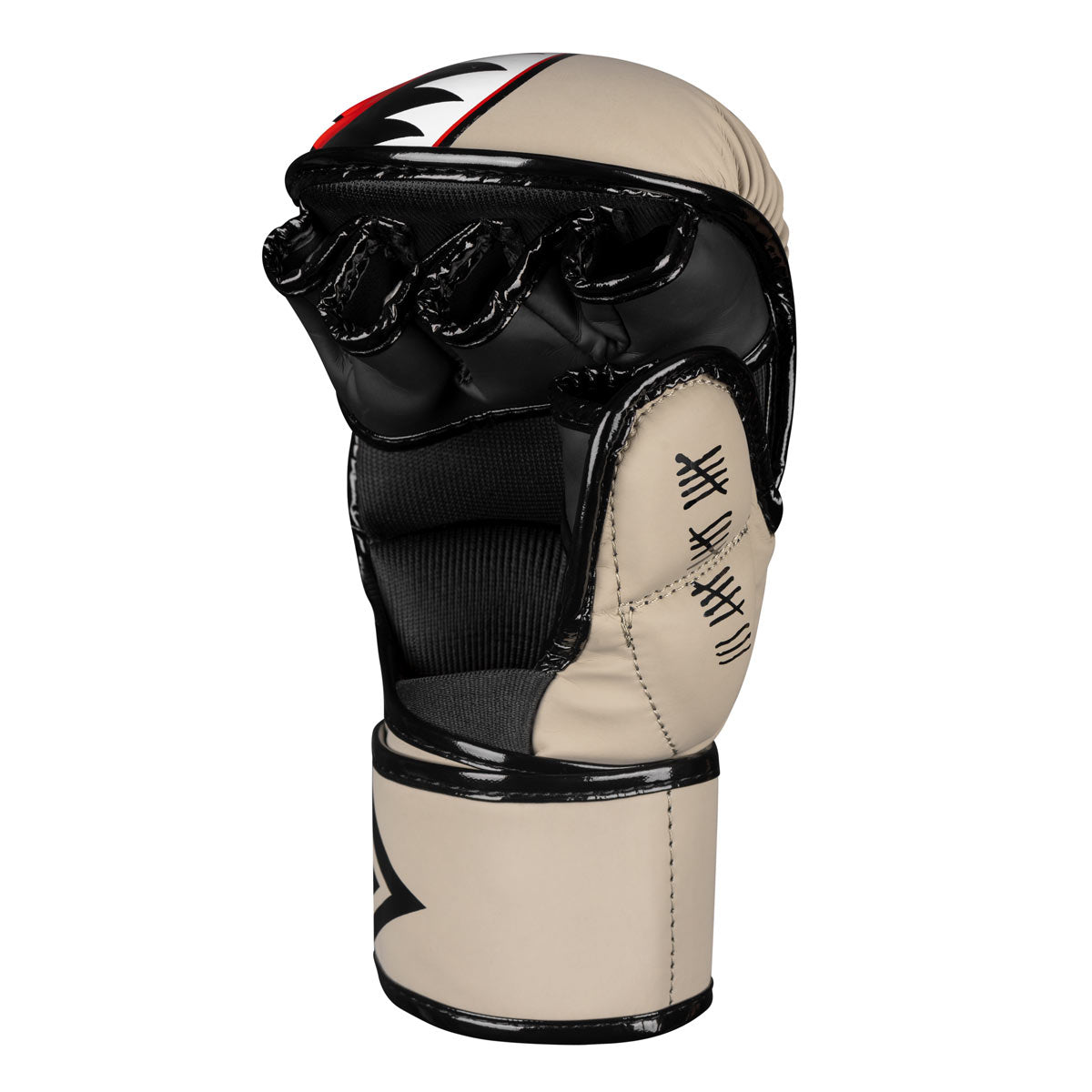 Phantom MMA Sparring Handschuhe Fight Squad in Sand rechts mit Daumenschutz und in der Innenansicht