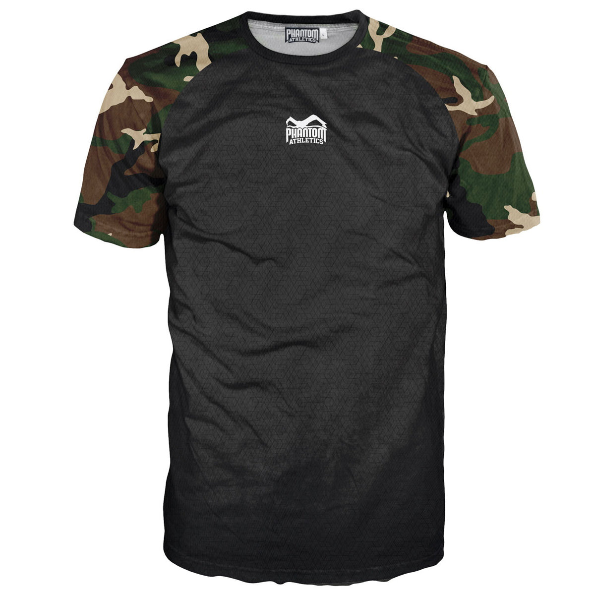 Das Trainingsshirt EVO Camo Woodland von Phantom Athletics ist ideal für intensives Training in MMA, BJJ und CrossFit. Das atmungsaktive Material hält den Körper trocken und kühl, auch bei langen Workouts. Mit dem klassischen Woodland-Camo-Design verleiht es dem Training einen sportlich-modernen Look.