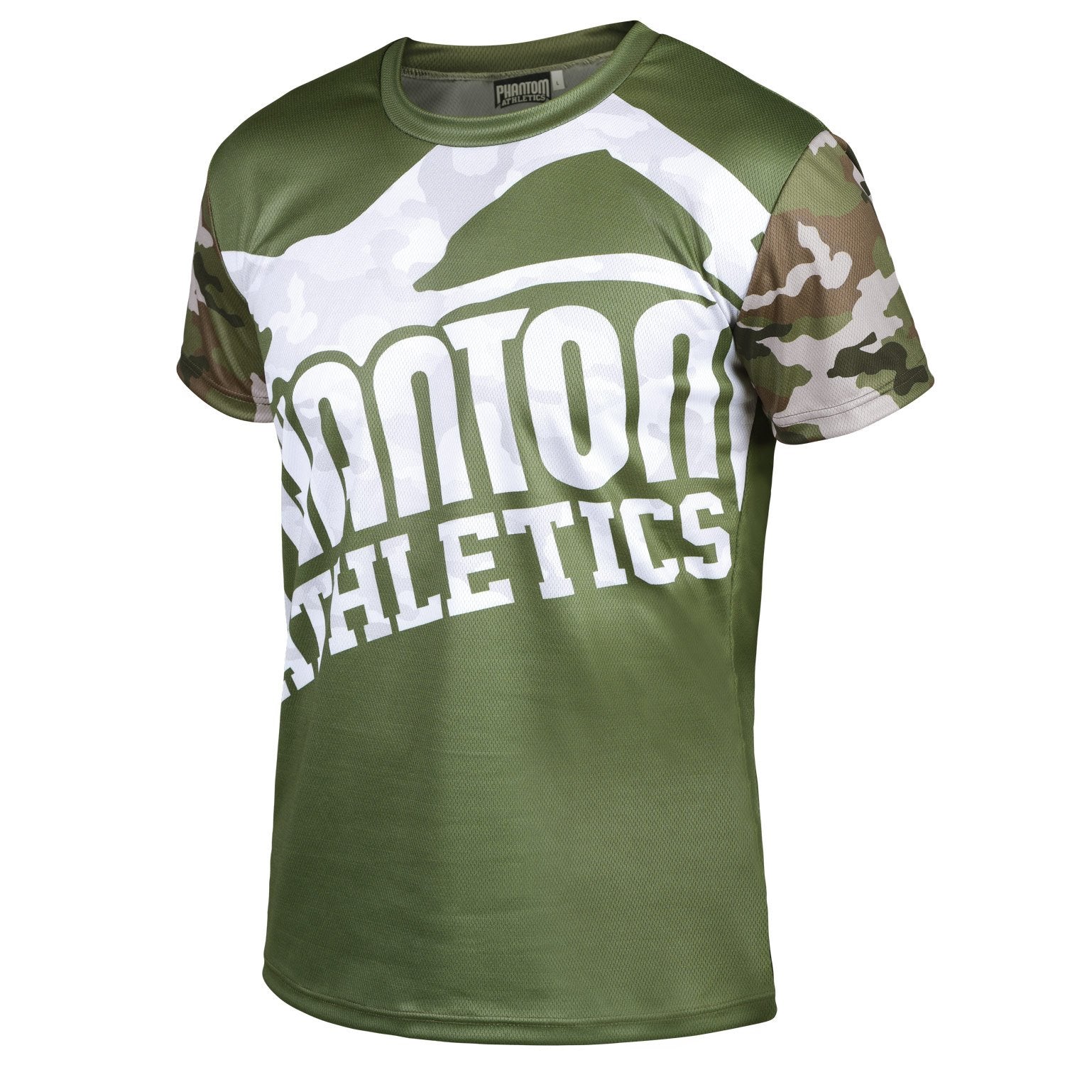 Das Trainingsshirt EVO Woodland Camo von Phantom Athletics kombiniert Komfort und Stil, perfekt für Kampfsportarten wie MMA, BJJ und Muay Thai. Das atmungsaktive Material leitet Feuchtigkeit ab und hält den Körper auch bei intensiven Trainingseinheiten angenehm kühl. Das Woodland-Camo-Design verleiht dem Shirt einen klassischen, sportlichen Look.