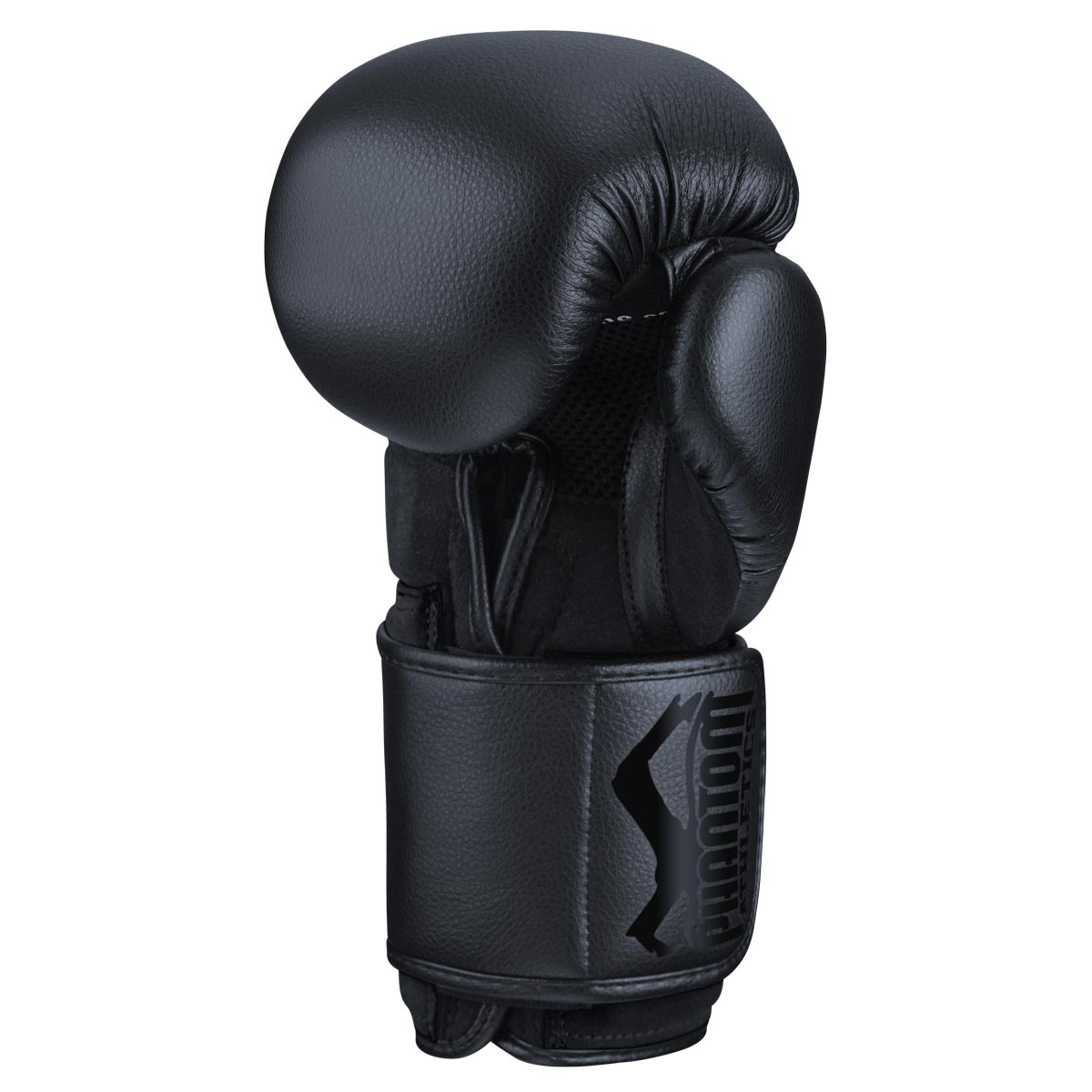 Robuste Boxhandschuhe Elite ATF Blackout Edition – ideal für professionelle Kampfsportler. Die extra starke Polsterung schützt Hände und Gelenke bei intensiven Trainingseinheiten und Sparringskämpfen.