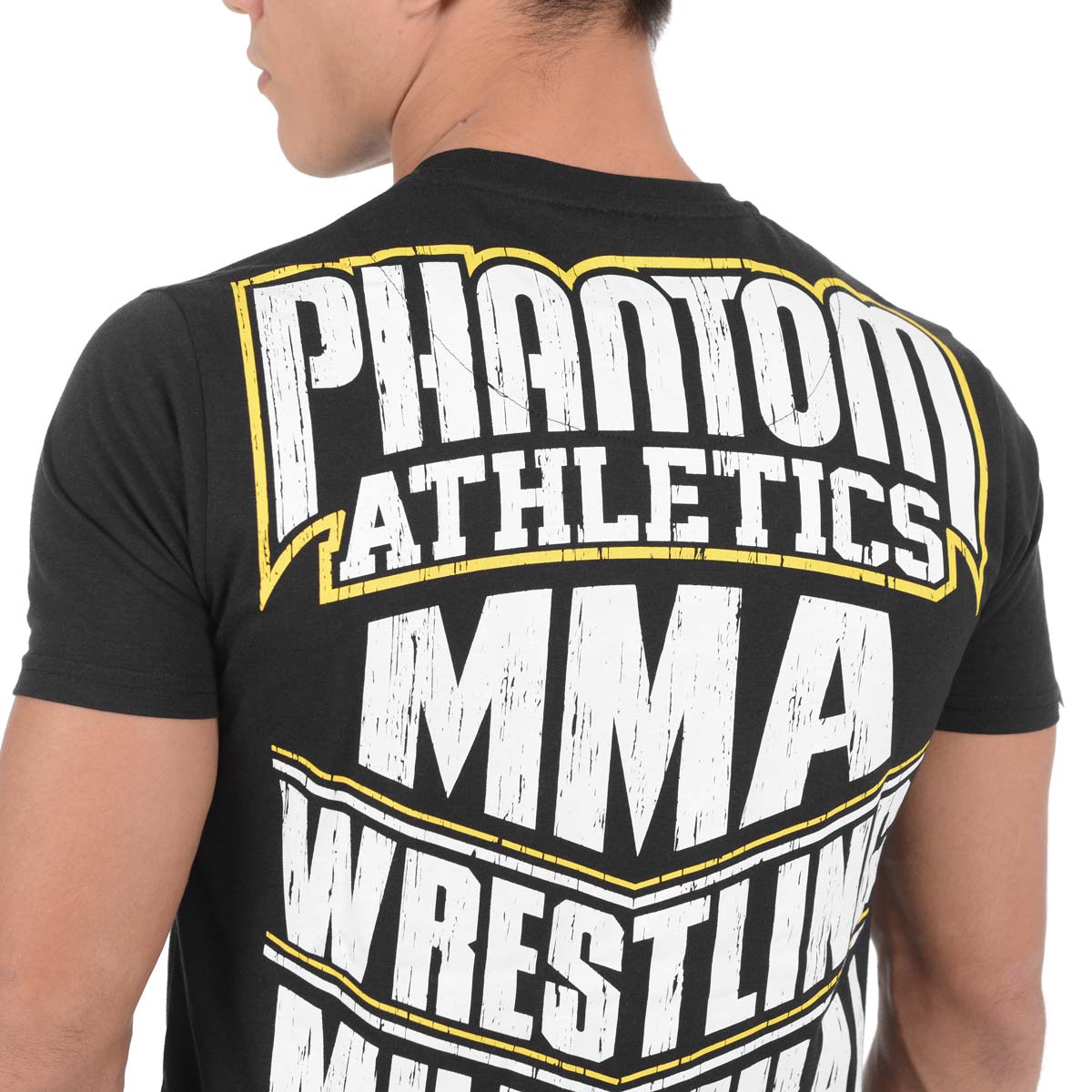 MMA Sports T-Shirt von Phantom Athletics, perfekt für Grappling, Muay Thai und Boxen. Hergestellt aus atmungsaktiven Materialien für ein angenehmes Tragegefühl während des Trainings.